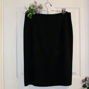 NYGARD Sz 10 Midnight Blue Pencil Skirt Fully Lined Rear Zip Knee Length